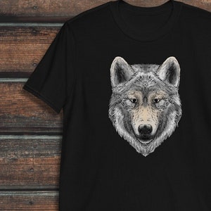 Grey Wolf Shirt, Unisex Wolf Shirt, Wolf Lover Gift, Animal Lover Shirt, Dog Lover Shirt, Wildlife Animal Tee