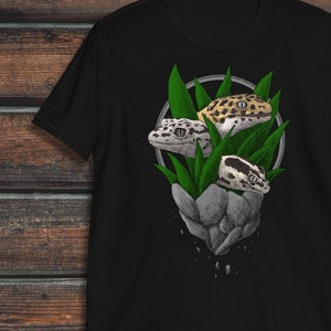 Camisa de gecko de leopardo, camisa de gecko unisex, camisa de gecko de leopardo y cola gorda africana, regalo de reptil