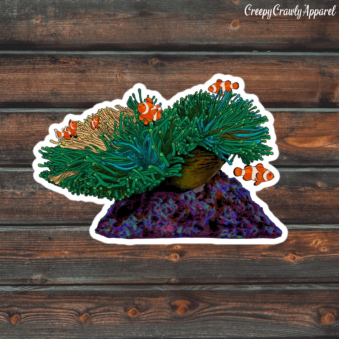 Clownfish Sticker, Fish Sticker, Waterproof Pet Clownfish Sticker ...
