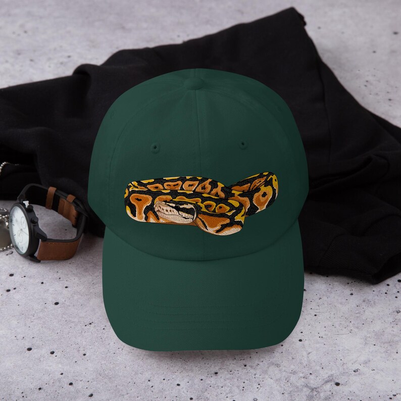 Pastel Ball Python Dad Hat, Snake Hat, Reptile Cap, Pet Ball Python Gift Hat Spruce