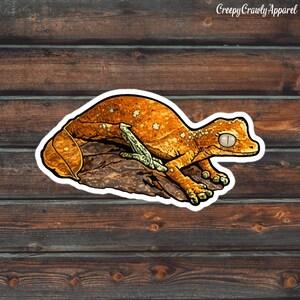 Satanic Leaf Tailed Gecko Sticker, Lizard Sticker, Reptile Decal, Waterproof Gecko Sticker