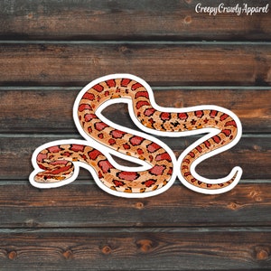 Corn Snake Sticker, Reptile Sticker, Snake Sticker, Vinyl Waterproof Pet Corn Snake Sticker