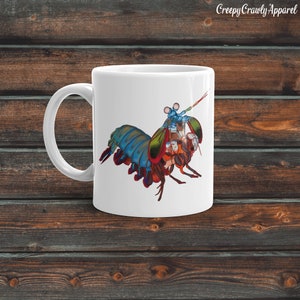 Mantis Shrimp Coffee Mug, Cool Coffee Mug Gift, Shrimp, Mug, 11oz Coffee Mug