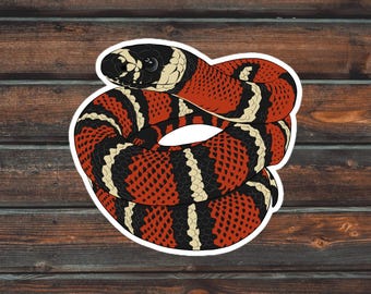Milk Snake Sticker, Reptile Sticker, Snake Sticker, Waterproof Pet Milk Snake Decal