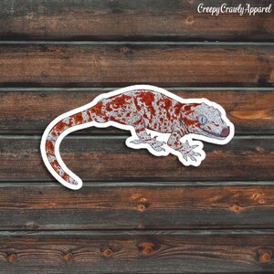 Gargoyle Gecko Sticker, Reptile Sticker, Lizard Sticker, Vinyl Waterproof Pet Gecko Sticker