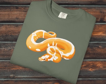 Leopard Clown Ball Python Comfort Colors® Shirt, Unisex Snake Shirt, Reptile Gift, Leopard Lavender Clown Ball Python Shirt