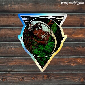 Crested Gecko Holographic Sticker, Reptile Sticker, Lizard Sticker, Vinyl Pet Gecko Sticker