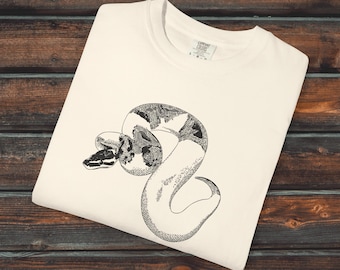 Pied Ball Python Comfort Colors® Shirt, Unisex Snake Shirt, Reptile Gift, Ball Python Shirt