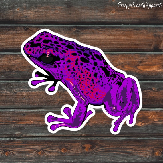 Purple Dart Frog Sticker, Amphibian Sticker, Frog Sticker, Vinyl Waterproof  Pet Dart Frog Sticker - Etsy