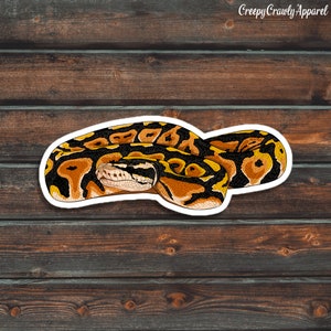Pastell-Ball Python-Aufkleber, Reptil-Aufkleber, Schlangen-Aufkleber, Vinyl-wasserfester Haustier-Ball Python-Aufkleber