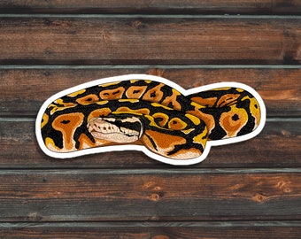 Pastell Ball Python Aufkleber, Reptilien Aufkleber, Schlange Aufkleber, wasserdichter Haustier Ball Python Aufkleber