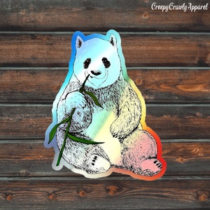 Panda Bär Holografischer Aufkleber, Bär Aufkleber, niedlicher Panda Aufkleber, Vinyl Panda Aufkleber