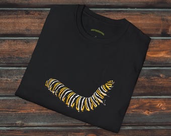 Monarch Caterpillar Shirt, Unisex Caterpillar Shirt, Entomology Shirt, Entomologist Clothing, Insect Gift