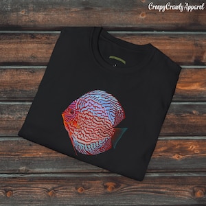 Red Discus Fish Shirt, Unisex Fish Shirt, Discus Fish Gift, Pet Discus Fish Shirt