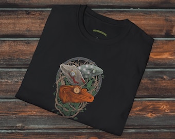 Camiseta unisex de gecko crestado, regalo de reptil, camiseta de leachianus, gárgola y gecko crestado