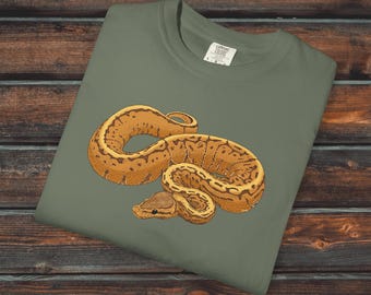 Nadelstreifen Ball Python Komfort Colors® Shirt, Unisex Schlangen Shirt, Reptil Geschenk, Ball Python Shirt