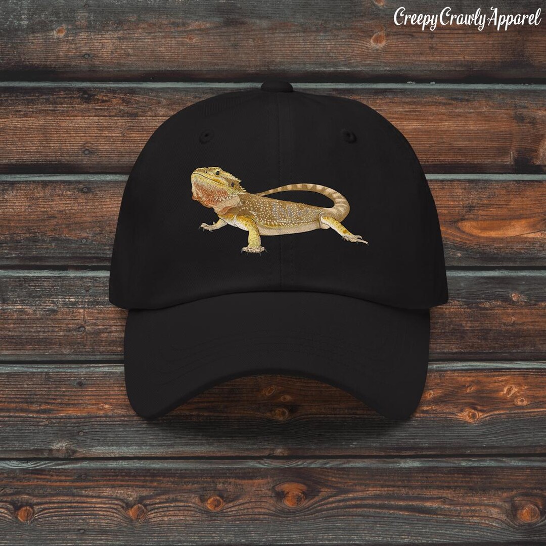 Bearded Dragon Dad Hat, Reptile Hat, Lizard Cap, Pet Beardie Gift Hat ...
