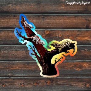 Crested Gecko Holographic Sticker, Reptile Sticker, Lizard Sticker, Vinyl Pet Gecko Sticker
