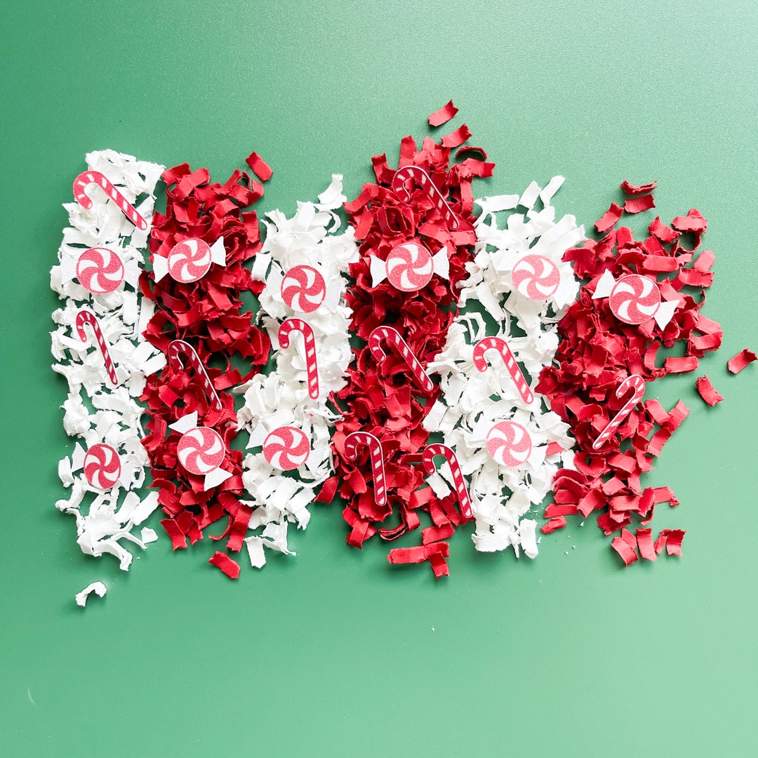 Christmas Candy Confetti Peppermint Christmas Decor Etsy