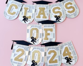 2024 Graduation Banner, Disco Ball Graduation Banner, Class of 2024 Graduation Banner, Congrats Grad Banner, Going Away Party Decorations.