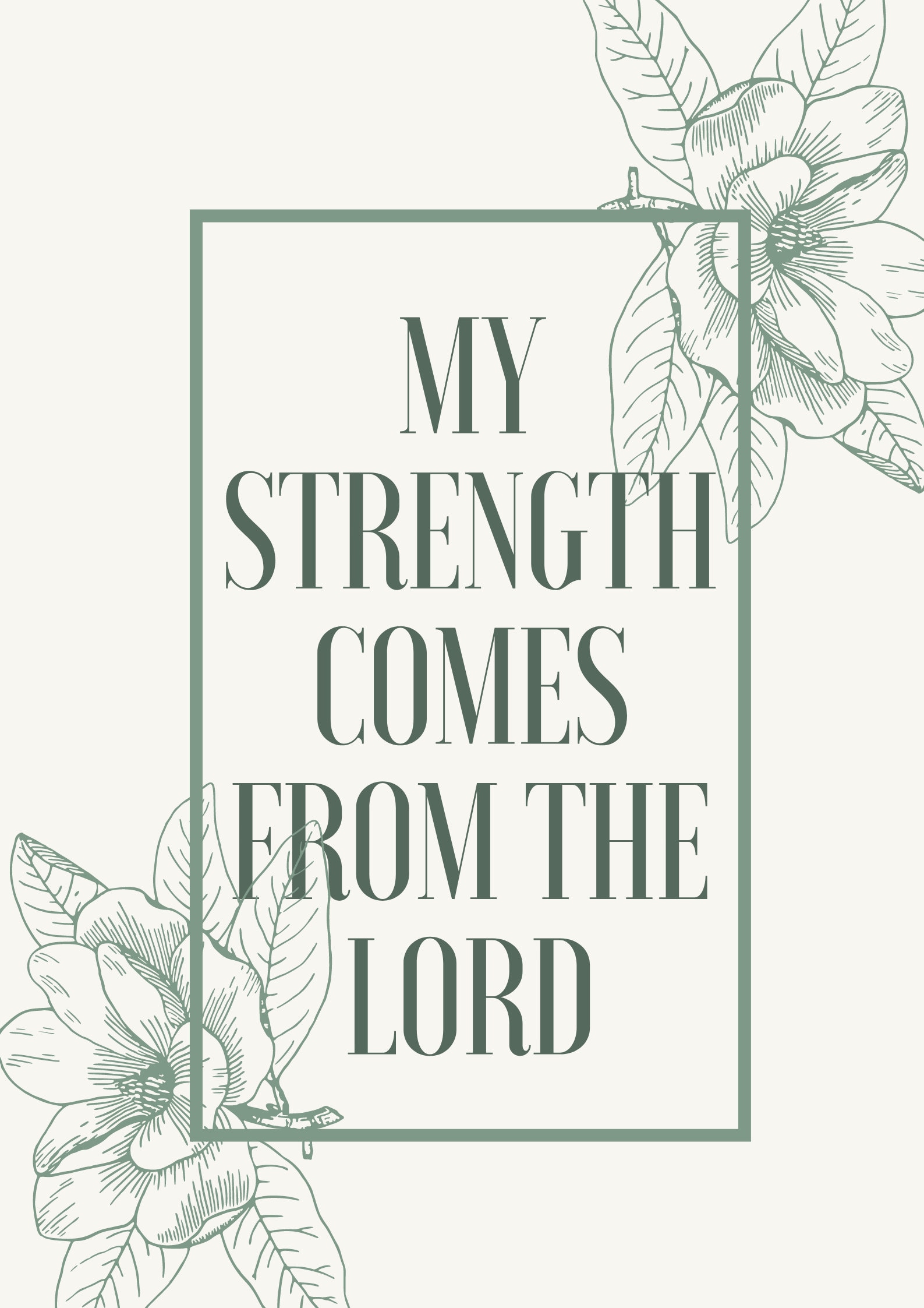 Print My strength comes from the Lord Etsy