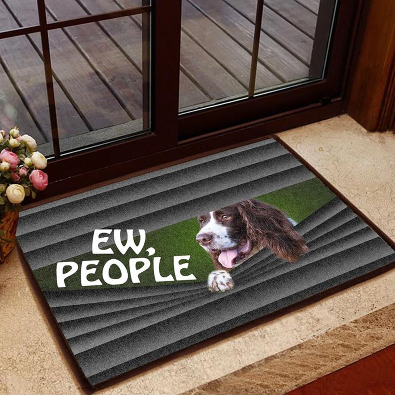 English Springer Spaniel Ew People Doormat Dog Lover Doormat Etsy