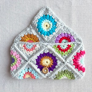 Sunburst Granny Clutch PDF Pattern Easy Intermediate Bag Crochet Purse image 7