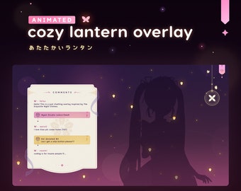 Gemütliche Laterne Animiertes Chat Overlay: Genshin Auswirkungen Vtuber Stream (Digitale Dateien)