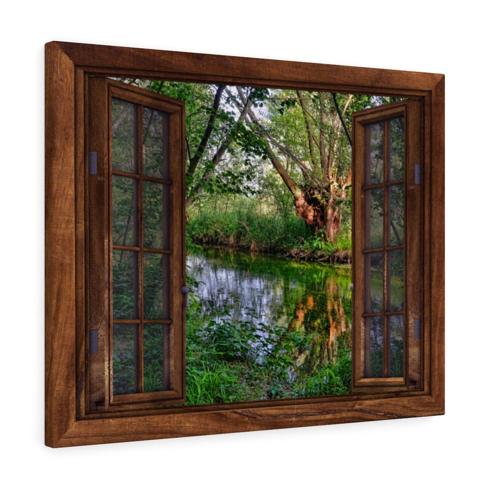 Window Canvas Art Riverscape High Quality Premium Gallery Etsy
