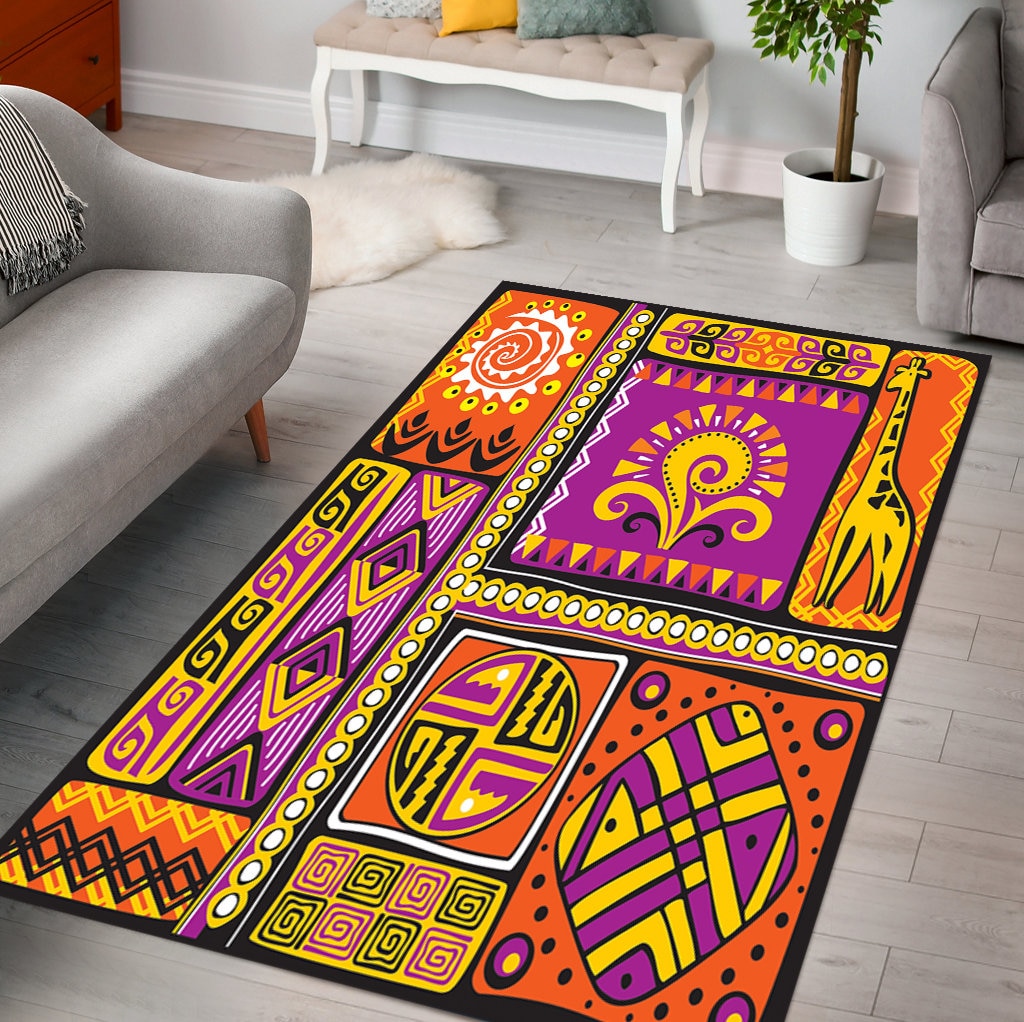 African tribal Area Rug Ethnic Floor Mat Living Room Rug Etsy