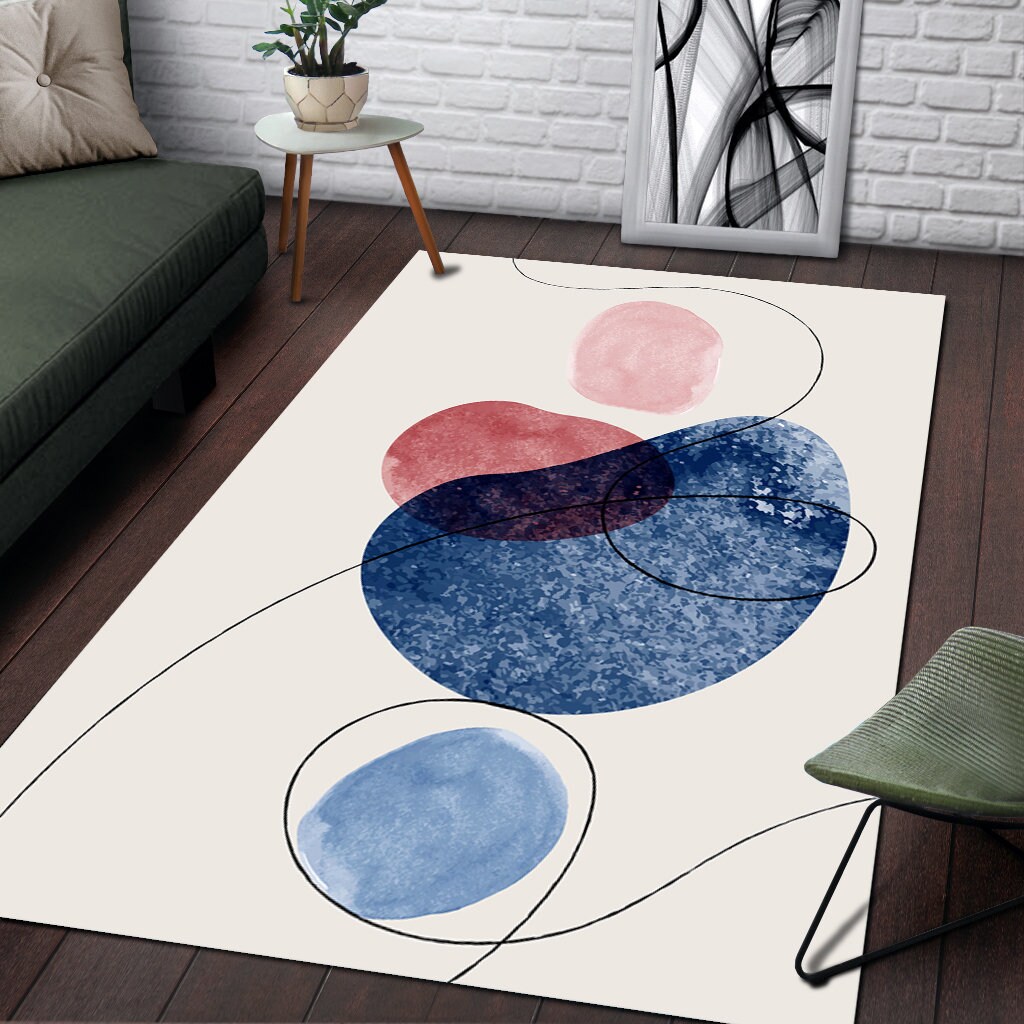 Abstract Art Area Rug Minimalist Art Rug Abstract Floor Mat Etsy UK