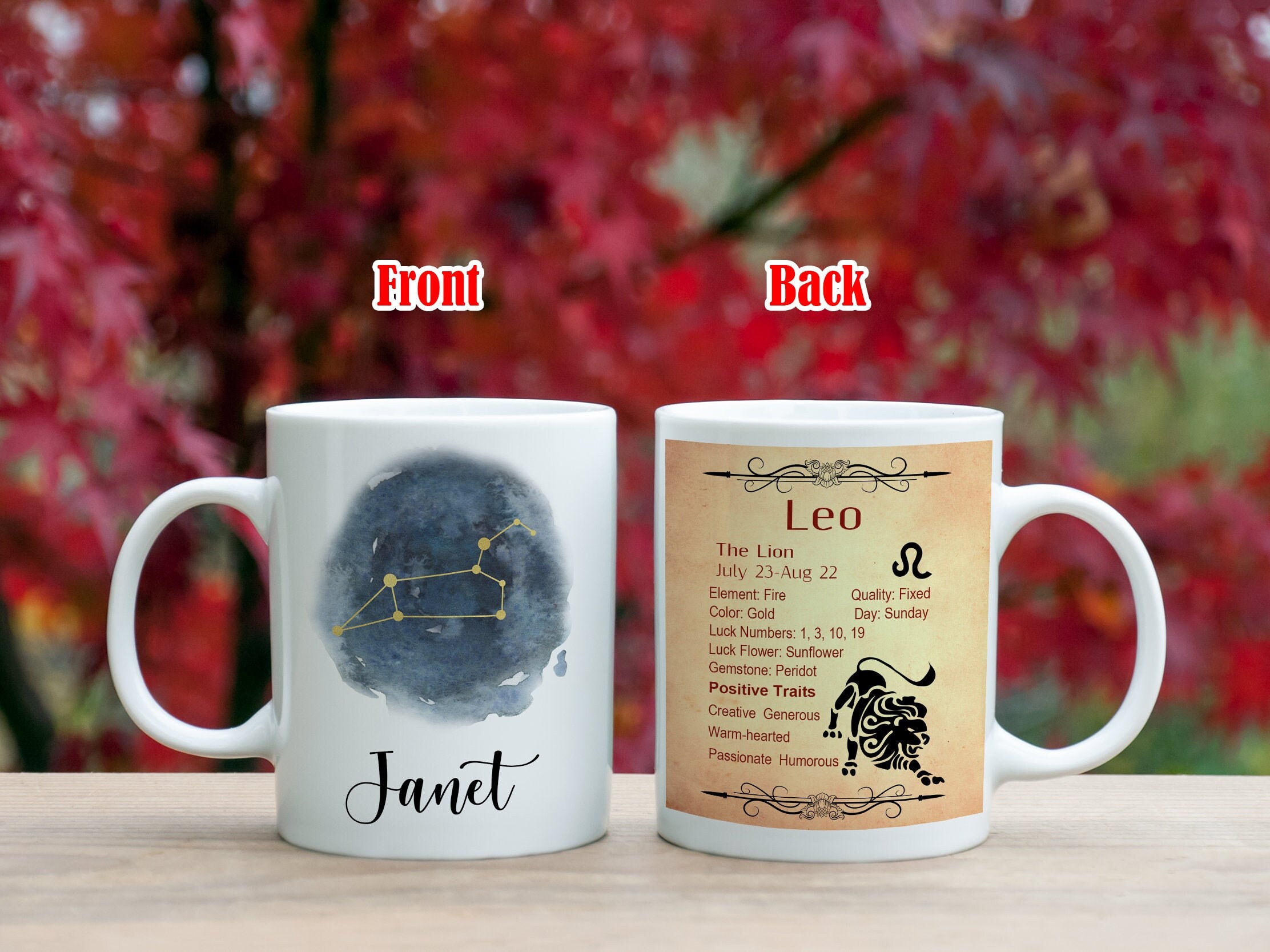 Taza Leo personalizada Copa Leo Taza de Café Leo Etsy