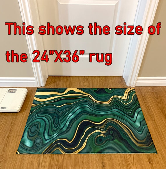 Modern Area Rug Blue Marigold Large Rug Floor Carpet Mat for Living Room Bedroom 63x48in