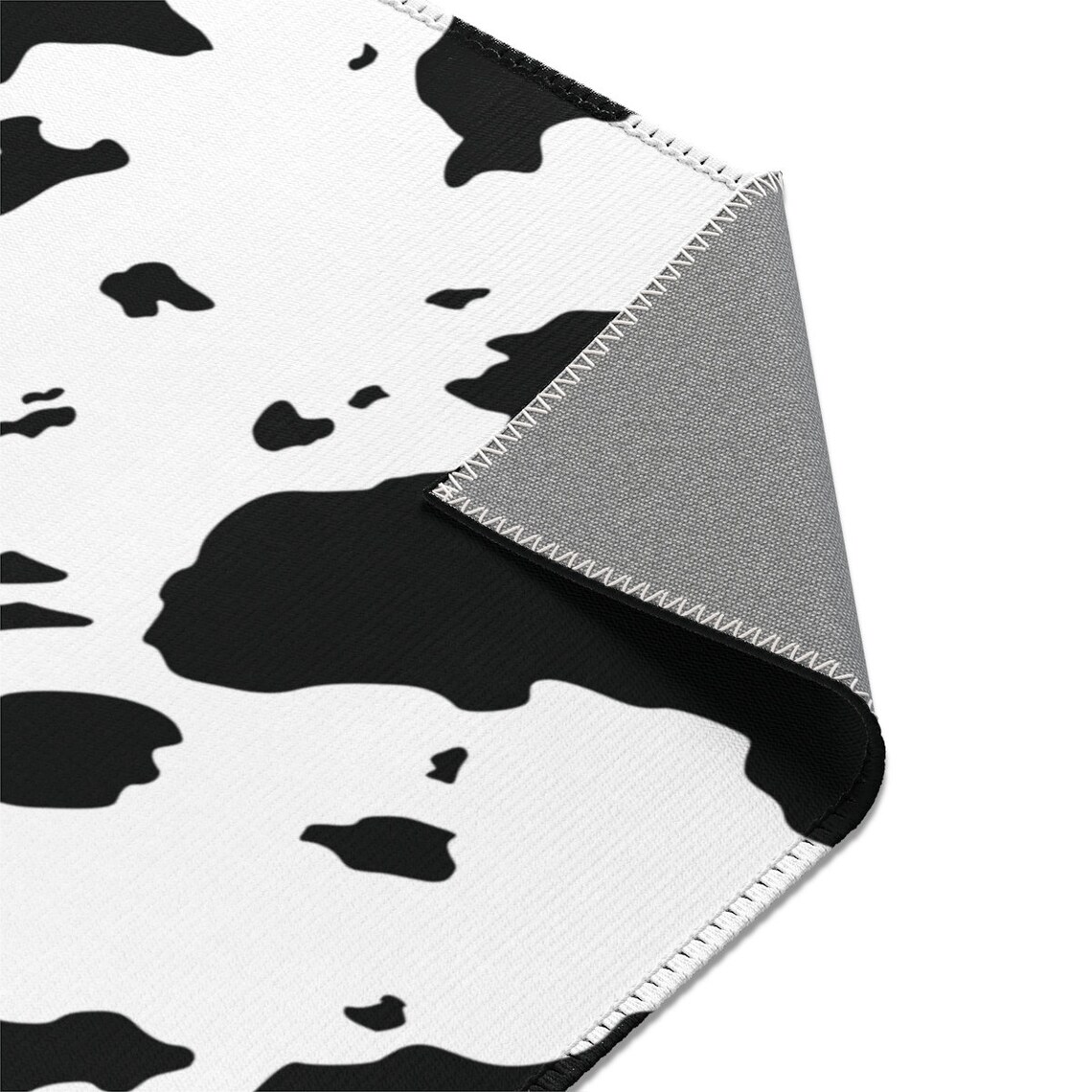 Black White Cow Print Area Rug Unique Accent Rug Floor Mat Etsy