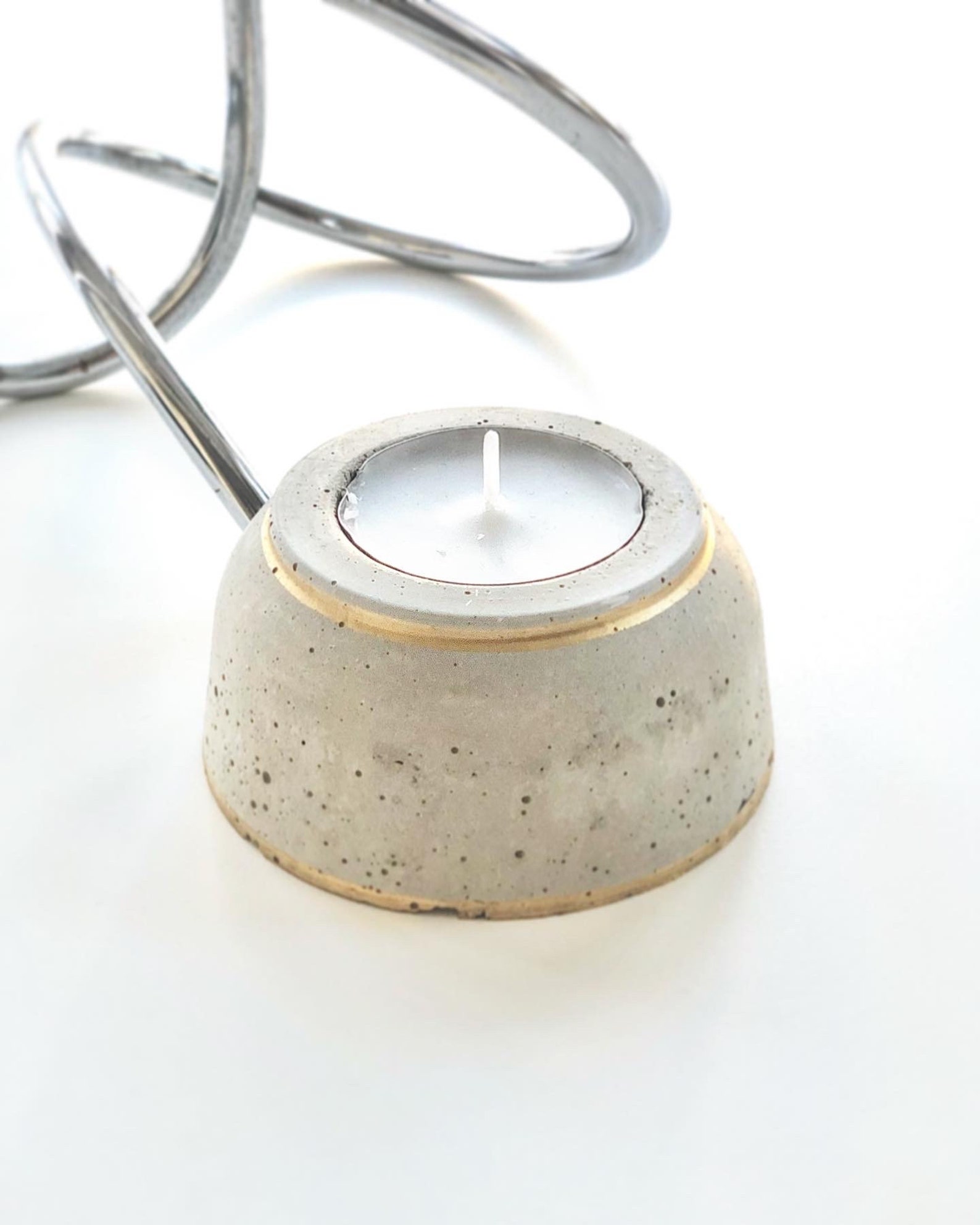 Candle Holder Made of Concrete Etsy