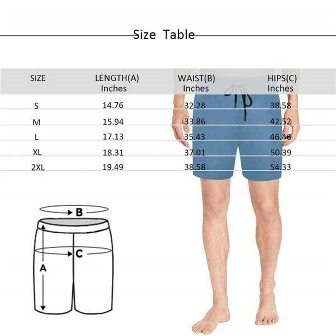 Custom Name Men's Mid-Length Swim Shorts Personalized | Etsy