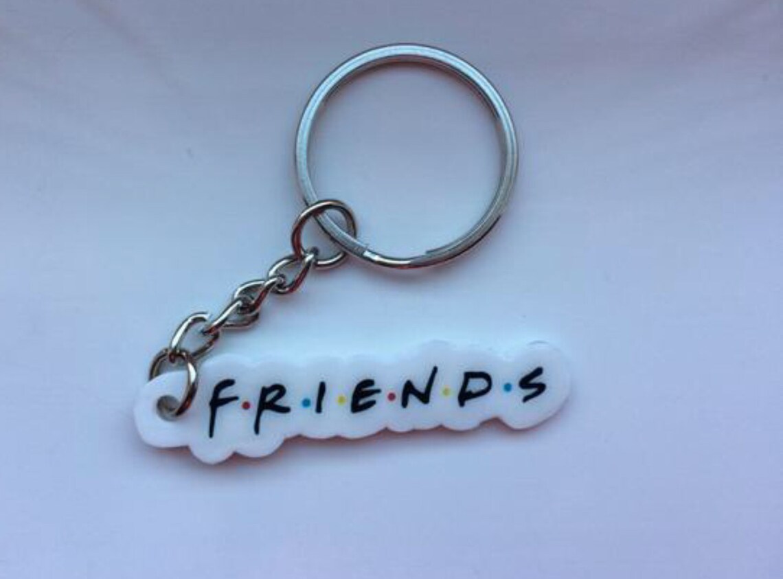 Friends keychain keychain with keyring Friends tv show Etsy
