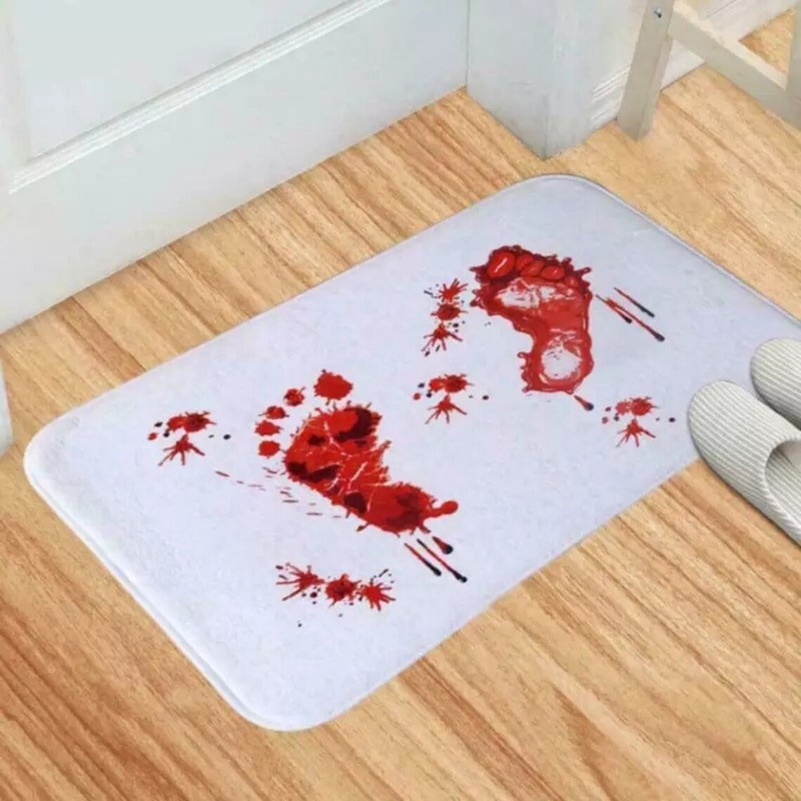 Novelty Bathroom Floor MatBloody Footprints Etsy