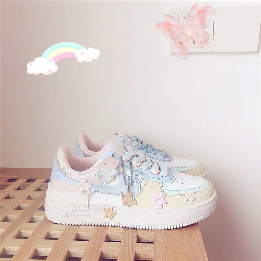 Women's Casual Fashion Platform Kawaii Pastel Sneakers Etsy