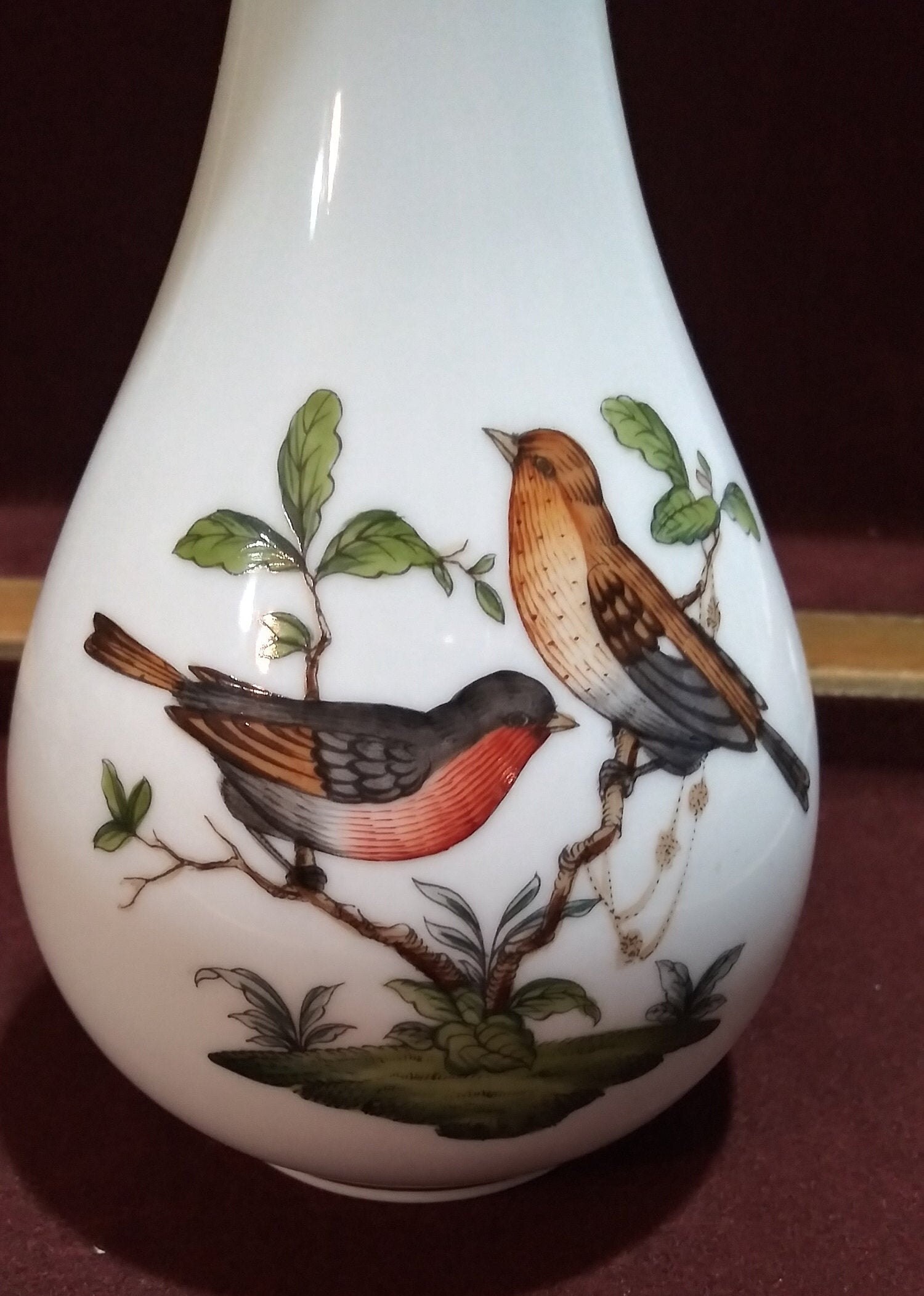 Herend Rothschilds Vogel Porzellan Mini Knospe Vase Etsy