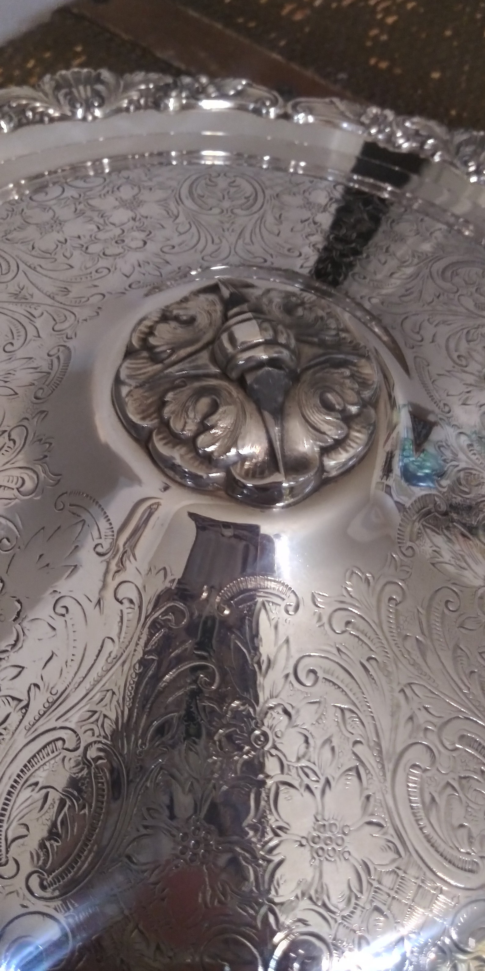 EPCA Bristol Silver by Poole 118 Chafing Dish W/ Wooden Etsy