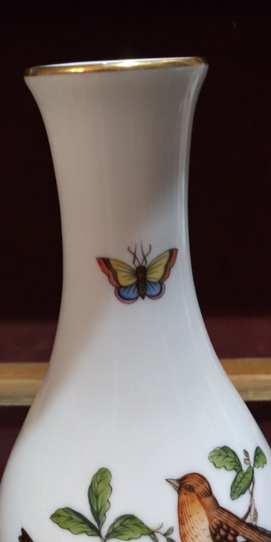 Herend Rothschilds Vogel Porzellan Mini Knospe Vase Etsy