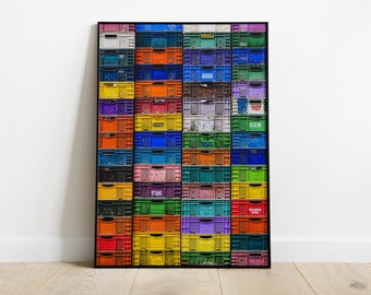 PHOTOGRAPHY Rainbow-Inspired Crate Collection: Colorful Home Decor, Vibrant Storage Solution, Upcycled Materials