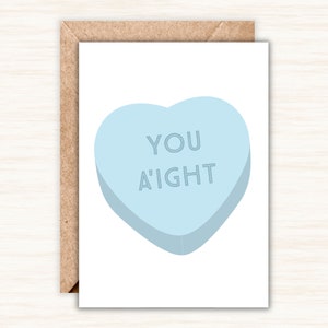 You A'ight Candy Heart Love Card for Boyfriend or Girlfriend | Cards Under 5 | Top Valentine's Card 2023 Free Shipping