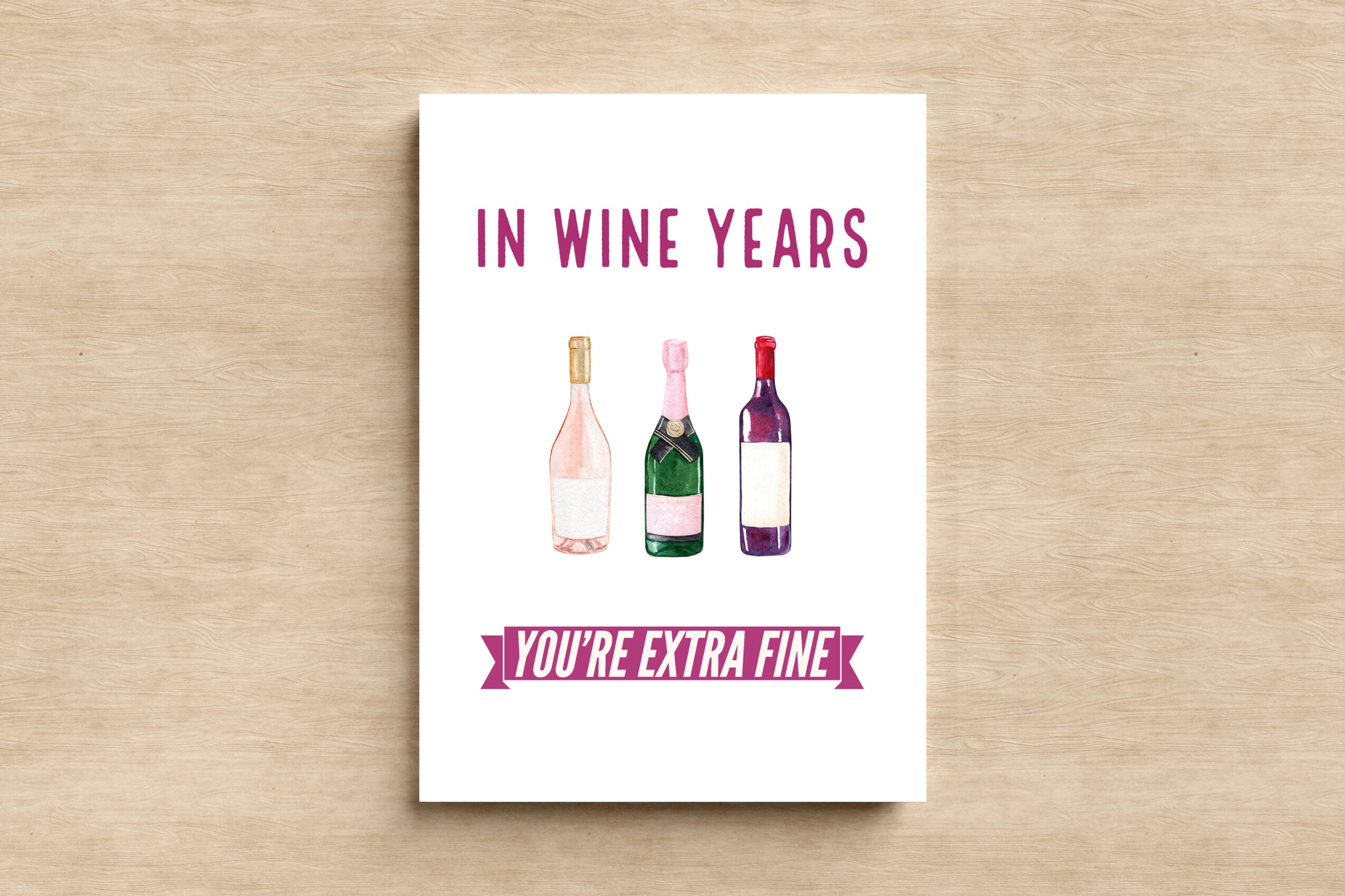 Lustige Wein Geburtstagskarte. In Wine Years You're Extra Etsy