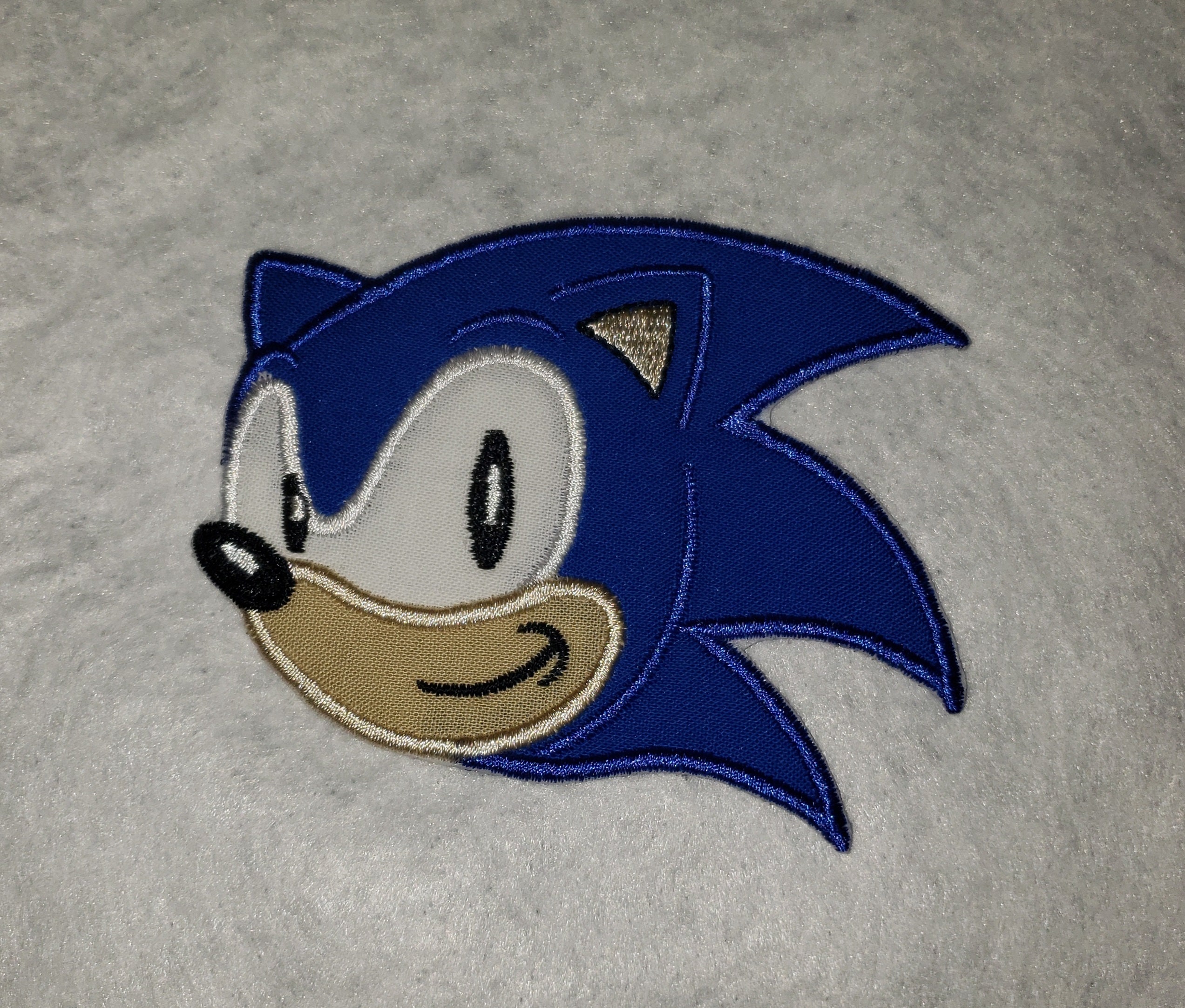 Sonic The Hedgehog DIY 3 3/4 inch Iron On Embroidered Applique Etsy