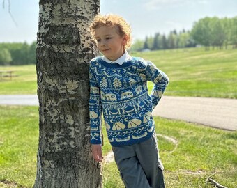 MODÈLE ** Les enfants choisissent votre propre modèle de tricot Fair Isle Adventure