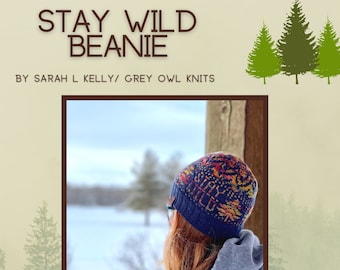 PATTERN/Stay Wild Beanie/ Knitting Colorwork Pattern
