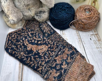 KNITTING PATTERN/ Bunny Wishes Mitten/ Adult/ Warm Mittens/ Rabbits/ Hares? Whimsical