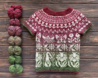 PATTERN/Choose Your Own Garden Kids/Knitting Pattern/ Kids/ Fair Isle